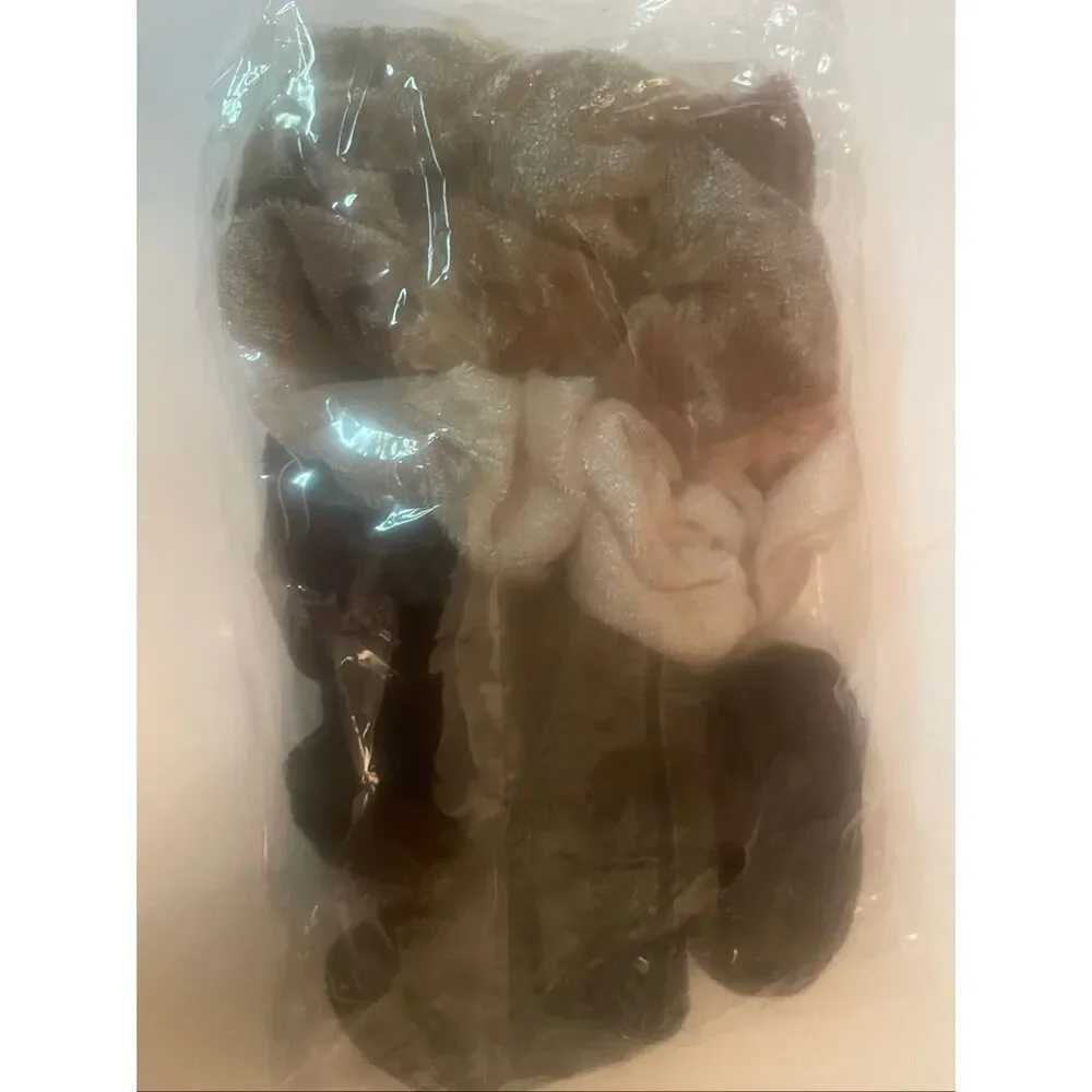 Luxe Neutral Velvet Oversized Scrunchie Set (4-Piece)